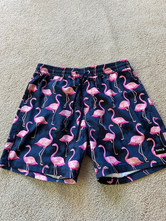 Hurley Other - Hurley flamingo print swim trunks